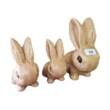 SET OF 3 GRADUATED SYLVAC RABBITS