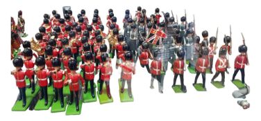 QUANTITY OF LEAD SOLDIERS - GUARDS, SOME OF WHICH ARE BRITAINS