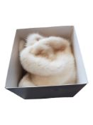 BOX OF FUR HATS AND SCARVES