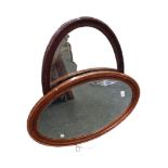 PAIR OF ANTIQUE BEVEL EDGE MIRRORS