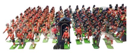 QUANTITY OF LEAD SOLDIERS - SCOTS GUARDS, SOME OF WHICH ARE BRITAINS