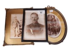 3 OLD FRAMED MILITARY PORTRAITS