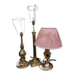 3 BRASS LAMPS