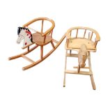 2 CHILDS WOODEN ROCKING HORSES