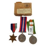 WORLD WAR 2 TRIO OF MEDALS