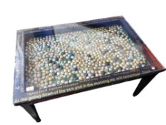 COFFEE TABLE MILITARY DISPLAY BUTTONS