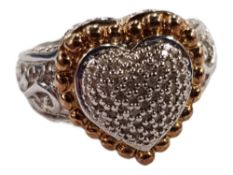 ARGENTO SILVER HEART RING