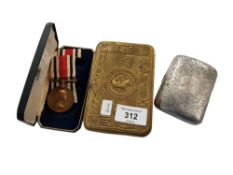 WORLD WAR 1 PRINCESS MARY TIN, SILVER CIGARETTE CASE & A SPECIAL CONSTABULARY LONG SERVICE MEDAL