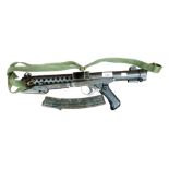 THIS IS A VERY GOOD DECOMMISSIONED STERLING SMG WITH MAGAZINE AND SLING IT CAN NOT ASSESSED WHEN AND