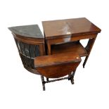 TROLLEY TABLE, SUTHERLAND TABLE AND CORNER CABINET
