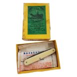 OLD JAMES BARBER PEN KNIFE IN ORIGINAL BOX