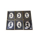 SET OF 6 GILT FRAMED MINIATURES