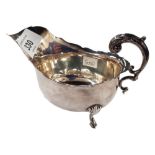 ANTIQUE SILVER SAUCE BOAT 113G