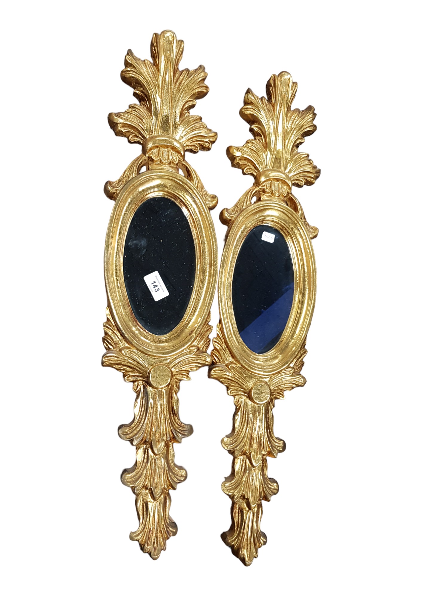 PAIR OF GILT FRAMED MIRRORS