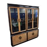 FINE ORIENTAL 4 DOOR DISPLAY CABINET