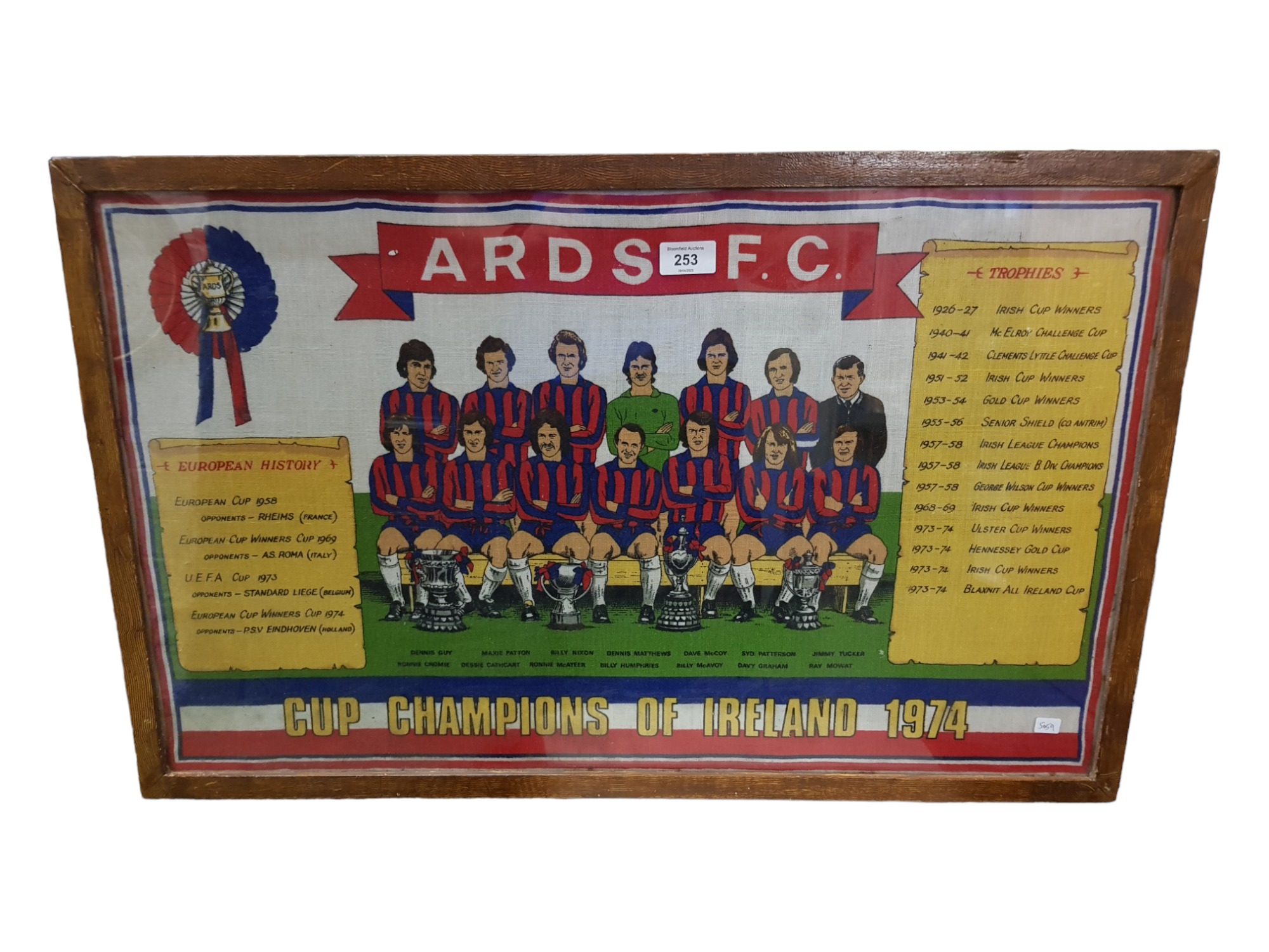 FRAMED ARDS FC 1974 LINEN TEA TOWEL