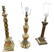 3 BRASS LAMPS