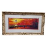 ORNATE GILT FRAMED VENETIAN SIGNED WATERCOLOUR