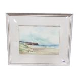 DANNY TODD - WATERCOLOUR - BURNSIDE STRAND PORTSTEWART 36 X 26CMS