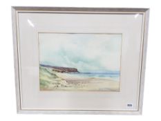 DANNY TODD - WATERCOLOUR - BURNSIDE STRAND PORTSTEWART 36 X 26CMS