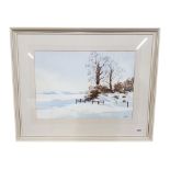 DANNY TODD - WATERCOLOUR - WINTER SCENE 51 X 35CMS