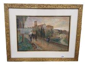 HARRY GOODWIN - WATERCOLOUR - THE PASSING BELL, SAN MINEATO, FLORENCE 49 X 34CMS
