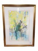 TOM CARR - WATERCOLOUR - ABSTRACT 56 X 37CMS