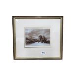 ANTIQUE WATERCOLOUR - LANDSCAPE - UNSIGNED