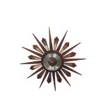 RETRO SUNBURST WALL CLOCK