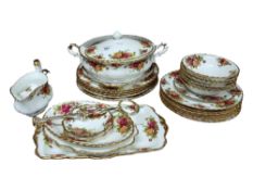 QUANTITY OF ROYAL ALBERT COUNTRY ROSE DINNER WARE