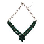 VINTAGE GREEN STONE NECKLACE