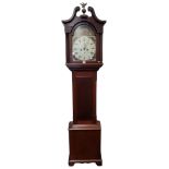 LONG CASED CLOCK PAINTED DIAL