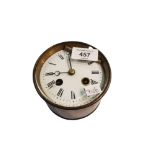 ANTIQUE BRASS CLOCK, FRENCH MOVEMENT WORKING