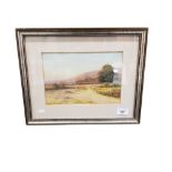 SIGNED WATERCOLOUR - BEACH SCENE