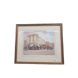 FRANK MCKELVEY PRINT PRODUCED FOR THE ULSTER MUSEUM - PART OF VICTORIA STREET BETWEEN GLOUCESTER