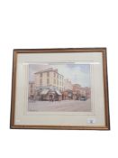 FRANK MCKELVEY PRINT PRODUCED FOR THE ULSTER MUSEUM - PART OF VICTORIA STREET BETWEEN GLOUCESTER