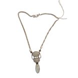 SILVER AND MOONSTONE NECKLACE
