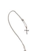 SILVER CRYSTAL CROSS ON SILVER CHAIN