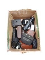 BOX OF CAMERAS & ACCESSORIES