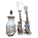 2 NAO FIGURE LAMPS & AYNSLEY LAMP