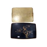 BRASS TRAY & 1 OTHER