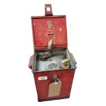 RED METAL KEROSENE DISPENSER