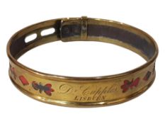 ANTIQUE DOG COLLAR WHICH HAD BELONGED TO REVEREND DR SNOWDON CUPPLES, RECTOR OF LISBUR CATHEDRAL