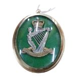 CASED ROYAL IRISH RANGERS CAP BADGE