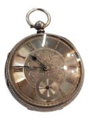 ANTIQUE SILVER POCKET WATCH CHESTER 1881/82