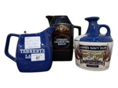 2 PUB JUGS & STONEWARE BOTTLE