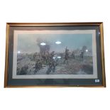 PRINT - BATTLE OF THE SOMME - ATTACK BY THE ULSTER DIVISION 1ST JULY 1916 PREVIOUSLY ON LOAN TO