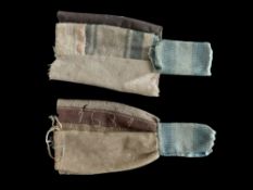 A Pair Of Early Pocket Pistol Sash-Bags, 1681. The stitching has failed around the neck of one
