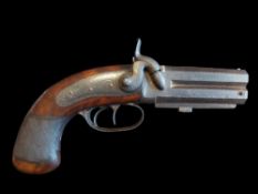 Kavanagh of Dublin A 43-Bore Over/Under Percussion Travelling Pistol by Kavanagh, Dublin. 3½”