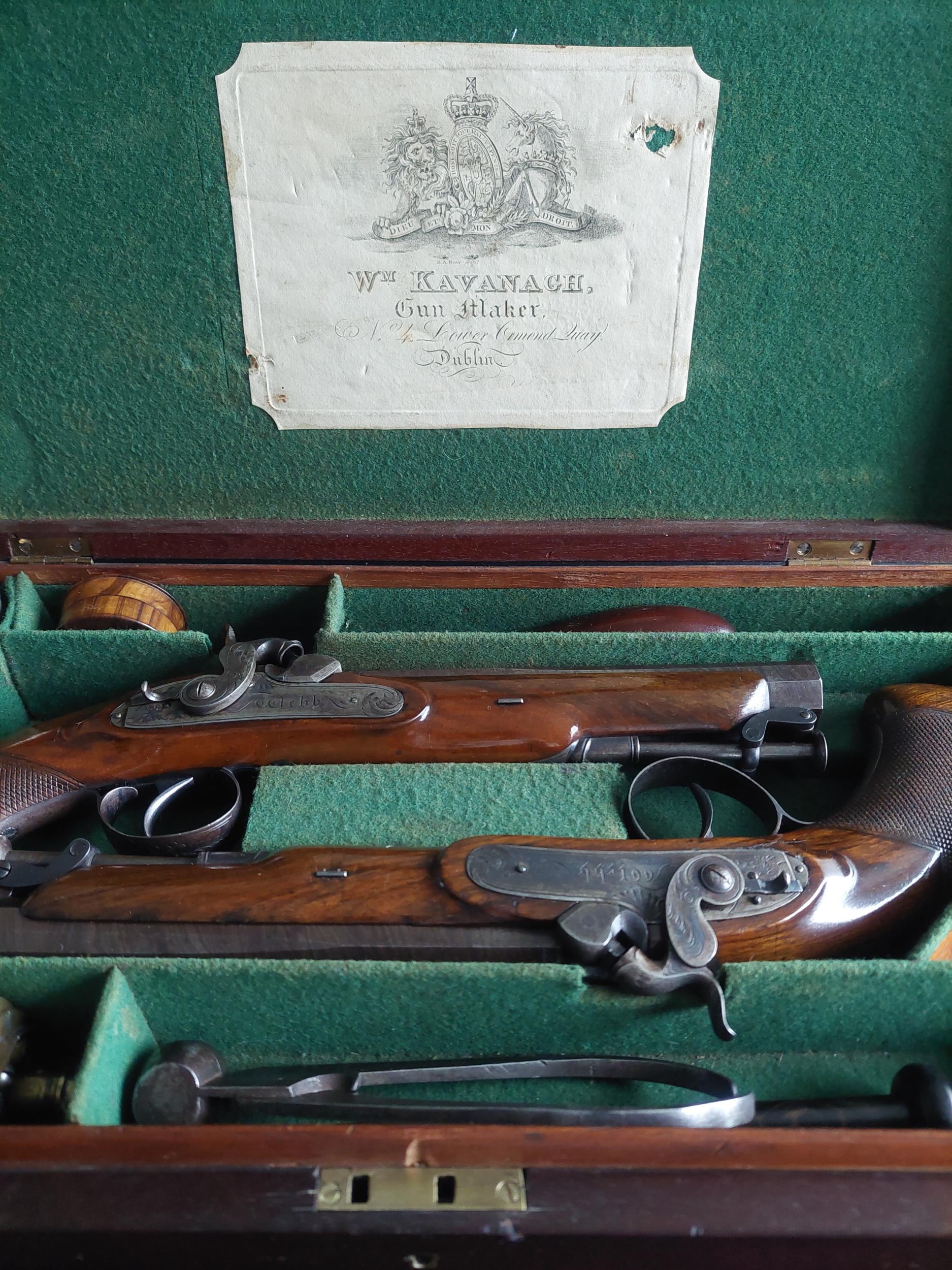 Webb of Dublin A Cased Pair of Irish 16-Bore Percussion Pistols by Webb, Dublin. Sighted octagonal - Image 22 of 22